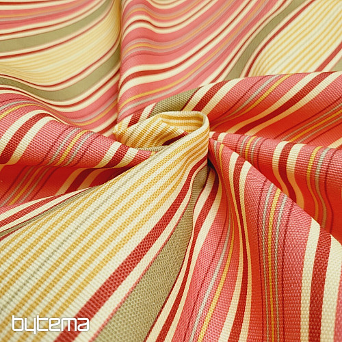 Tissu décoratif PUBLIO - rayures orange