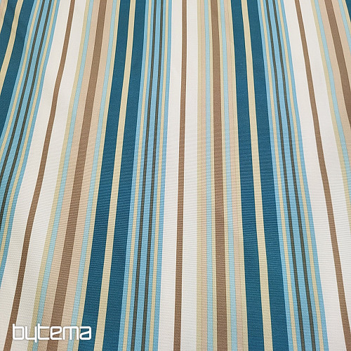 Tissu décoratif NEBRASKA - rayures bleues