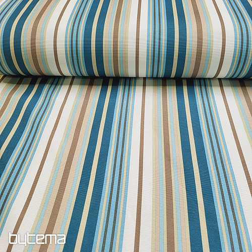 Tissu décoratif NEBRASKA - rayures bleues