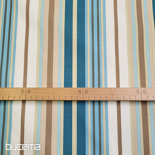 Tissu décoratif NEBRASKA - rayures bleues