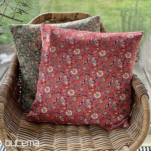 Housse de coussin tapisserie MALVARROSA ROUGE
