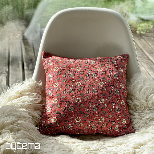 Housse de coussin tapisserie MALVARROSA ROUGE
