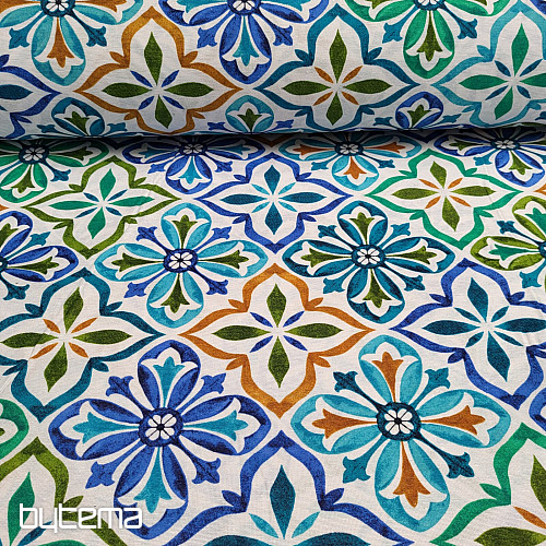 Tissu décoratif JONELA TURQUOISE