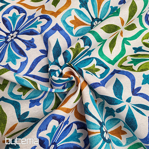 Tissu décoratif JONELA TURQUOISE