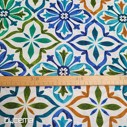 Tissu décoratif JONELA TURQUOISE