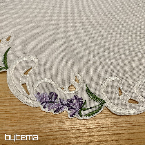 Nappe brodée LAVANDE