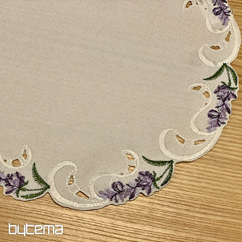 Nappe brodée LAVANDE