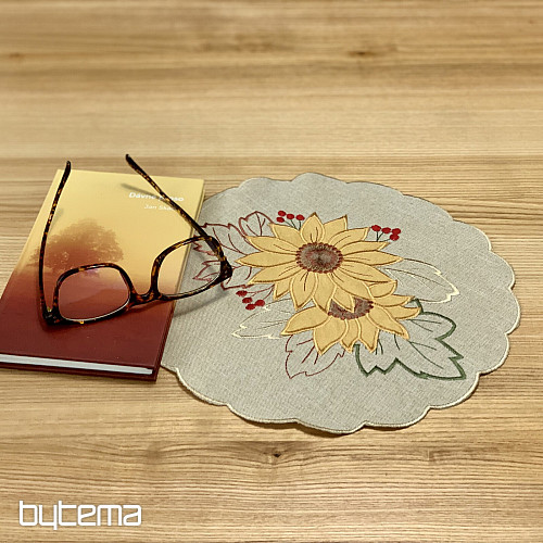 Nappe brodée TOURNESOL