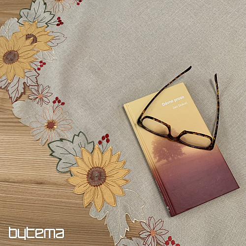 Nappe brodée TOURNESOL