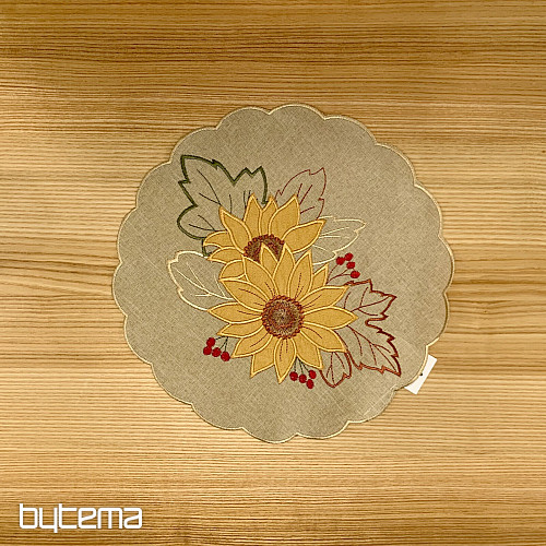 Nappe brodée TOURNESOL
