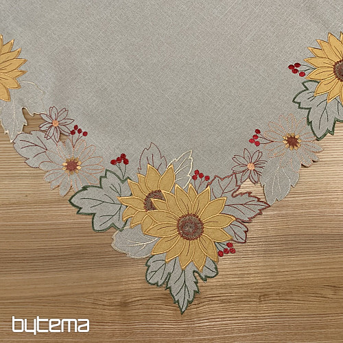 Nappe brodée TOURNESOL