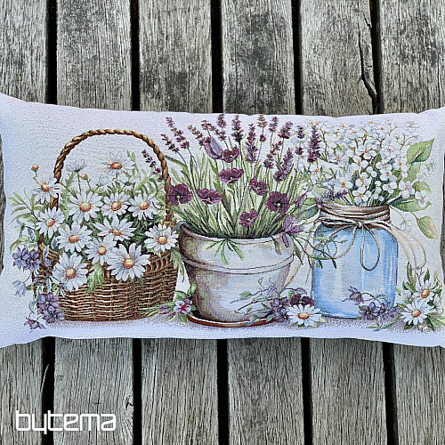 Coussin tapisserie LA BEAUTÉ DANS LE PANIER