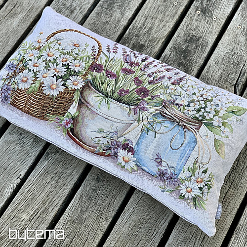 Coussin tapisserie LA BEAUTÉ DANS LE PANIER