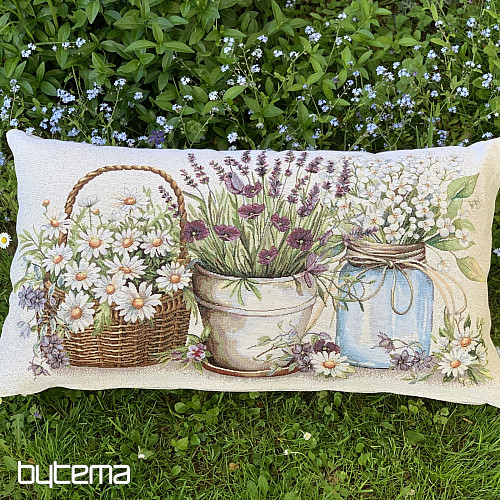 Coussin tapisserie LA BEAUTÉ DANS LE PANIER