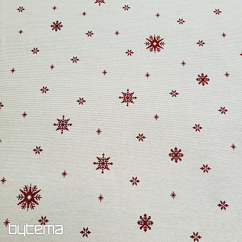 Tissu tapisserie SOFT FLAKE ROUGE