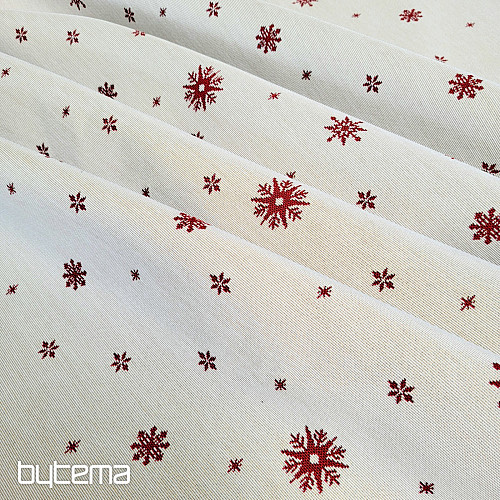 Tissu tapisserie SOFT FLAKE ROUGE