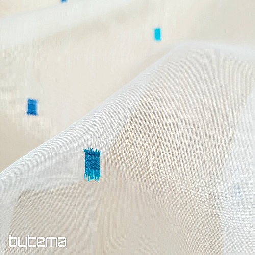 Rideau SINA carré bleu
