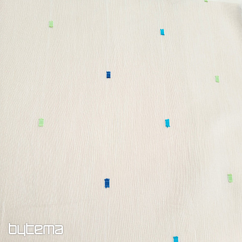 Rideau SINA carré bleu