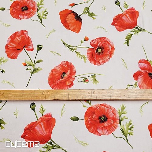 Tissu décoratif COQUELICOTS