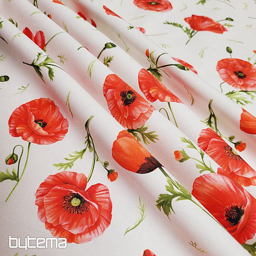 Tissu décoratif COQUELICOTS