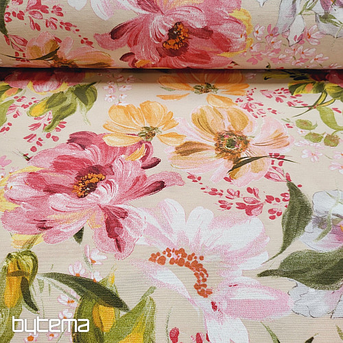 Tissu décoratif FLEURS ROSAURA