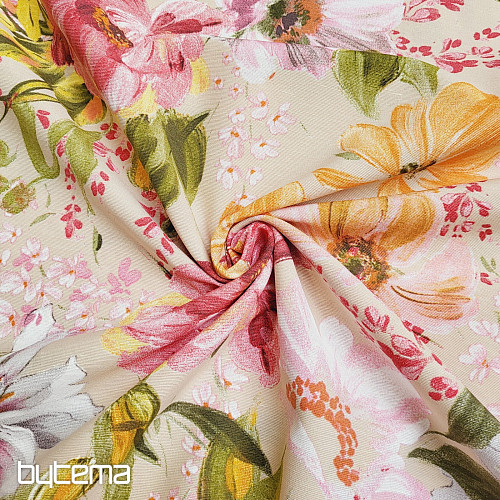 Tissu décoratif FLEURS ROSAURA