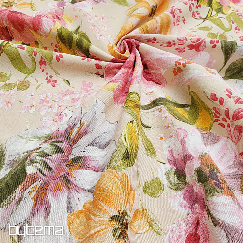 Tissu décoratif FLEURS ROSAURA