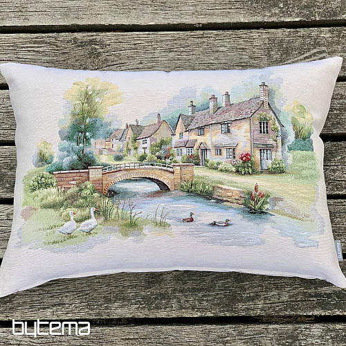 Coussin tapisserie COTSWOLDS BRIDGE
