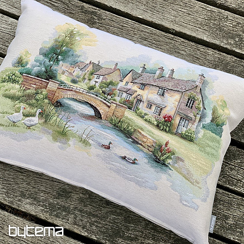 Coussin tapisserie COTSWOLDS BRIDGE