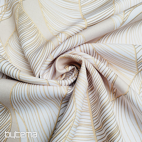 Tissu décoratif MAXI LEAVES beige