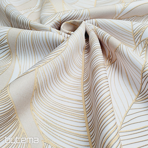 Tissu décoratif MAXI LEAVES beige