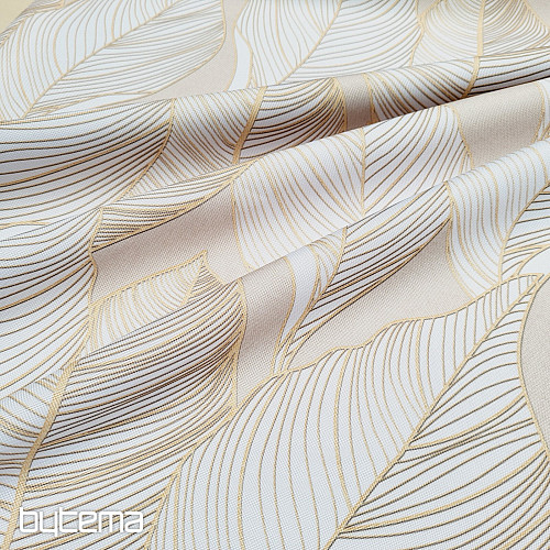 Tissu décoratif MAXI LEAVES beige