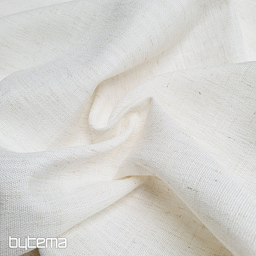 Tissu décoratif LINO BLANC