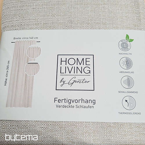 Rideau prêt à poser luxueux HOME LIVING beige