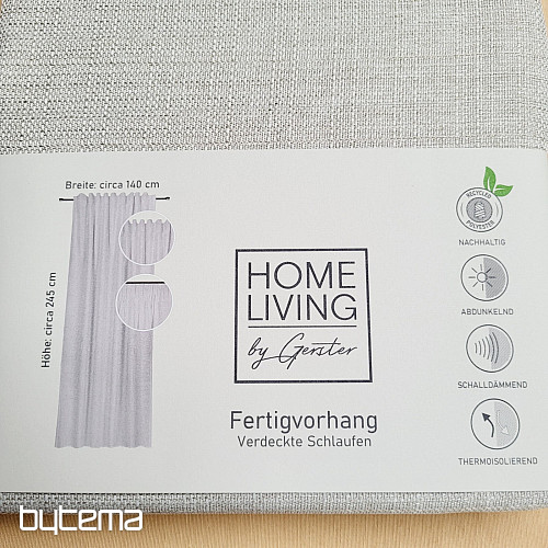 Rideau prêt à poser de luxe HOME LIVING beige gris