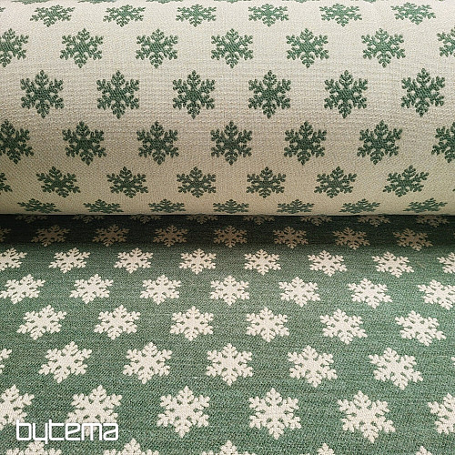 Tissu décoratif luxueux FLAKES GREEN