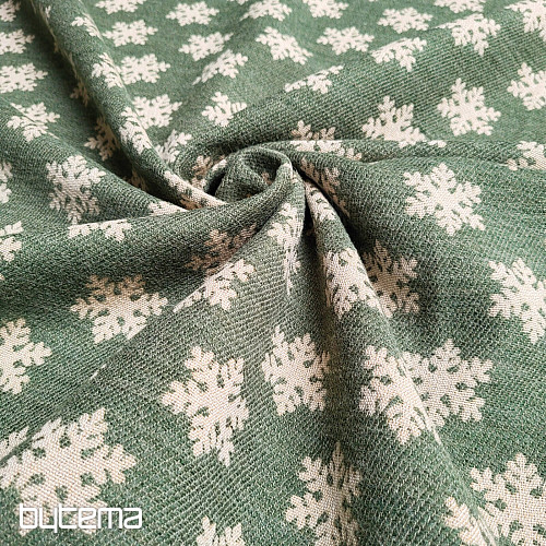 Tissu décoratif luxueux FLAKES GREEN