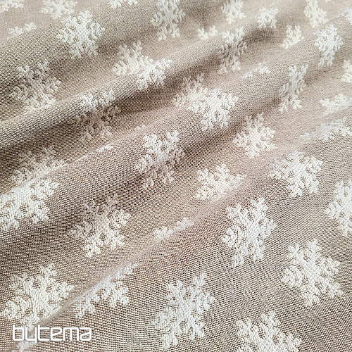Tissu décoratif luxueux FLAKES BEIGE