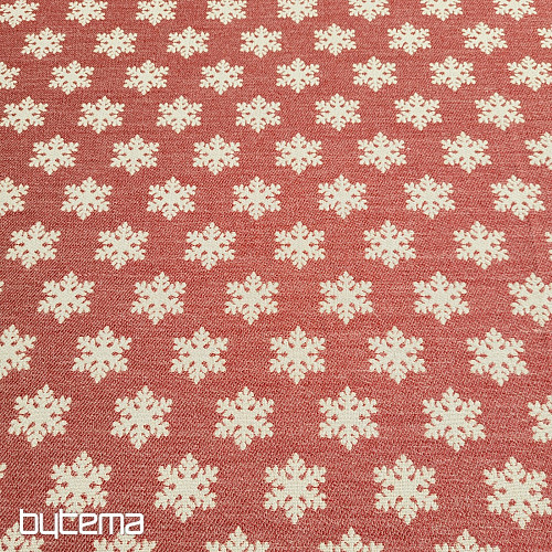 Tissu décoratif luxueux FLAKES RED