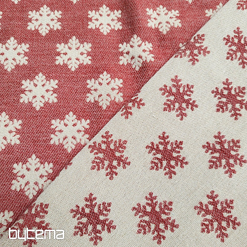 Tissu décoratif luxueux FLAKES RED