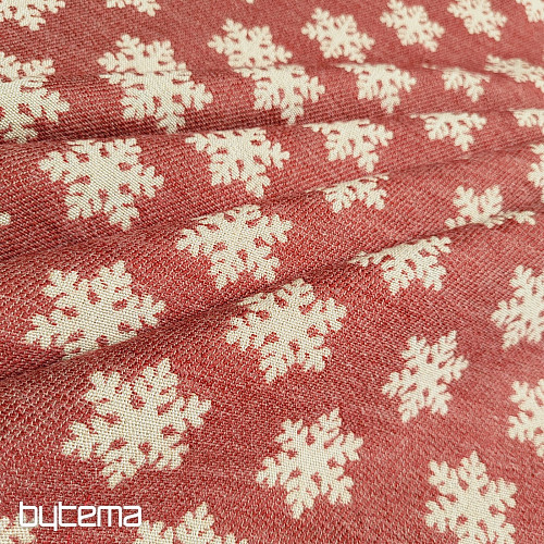 Tissu décoratif luxueux FLAKES RED