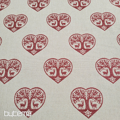 Tissu décoratif luxueux COEUR AVEC CERF
