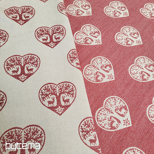 Tissu décoratif luxueux COEUR AVEC CERF
