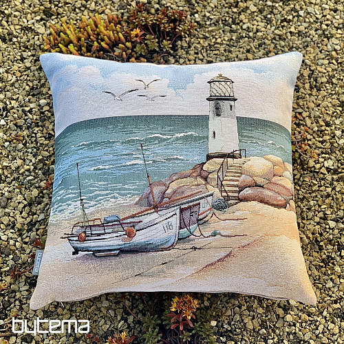 Taie d'oreiller tapisserie PHARE À MARÉE BASSE