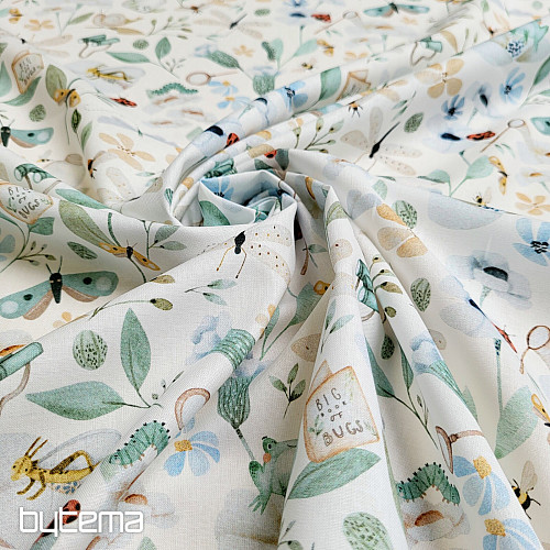 Tissu en coton TISSU PLEIN DI INSECTES