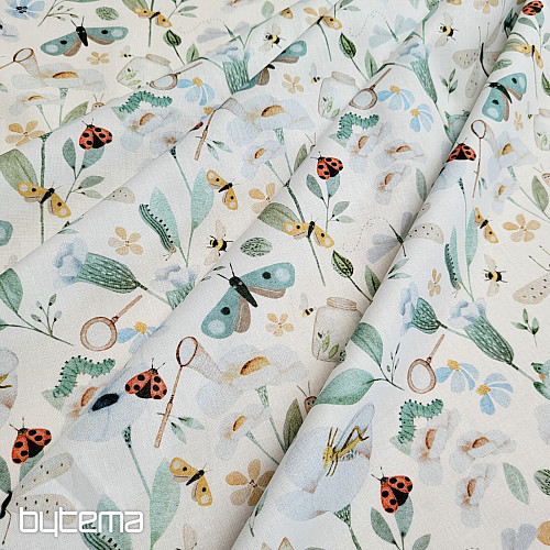 Tissu en coton TISSU PLEIN DI INSECTES