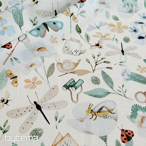 Tissu en coton TISSU PLEIN DI INSECTES
