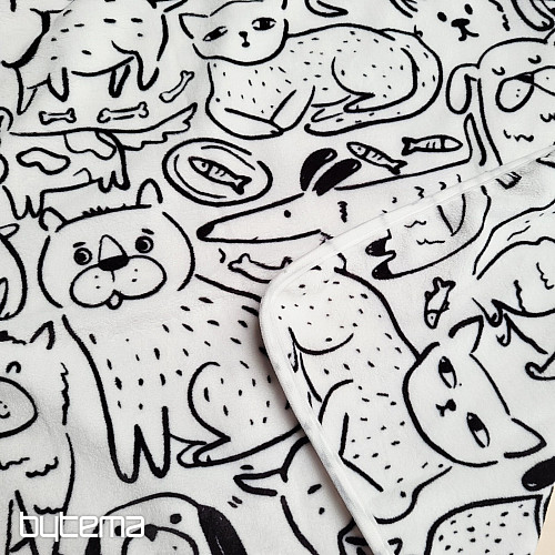 Couverture pour enfant ANIMAUX noir et blanc