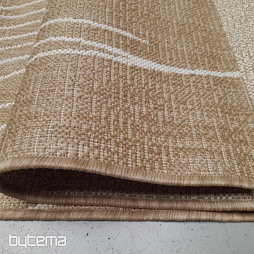 Tapis d'extérieur Essenza marron-blanc