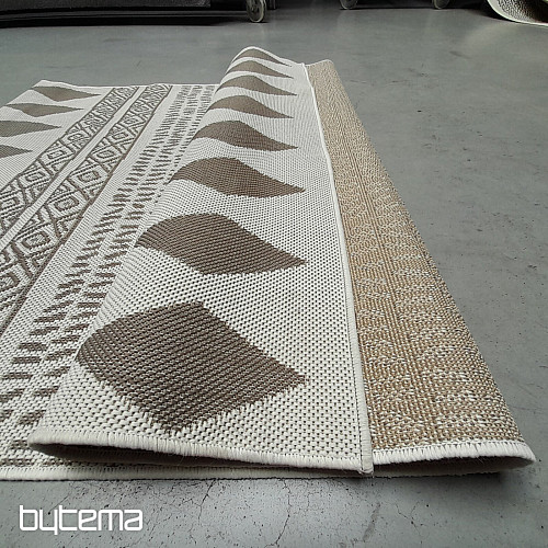 Tapis d'extérieur Duce marron-beige